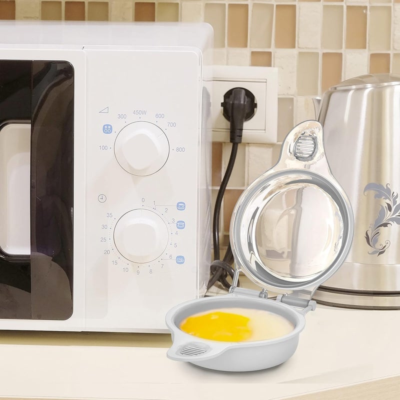 Chef Buddy Microwave Egg Maker, a Healthy Breakfast Cooking Utensil - Kitchen Essentials, Easy to Make- Holds Up to Two Eggs and Cooks in 45 Seconds - Image 5